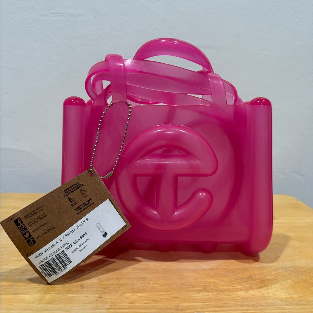 NWT Telfar x Melissa Small Jelly Shopper in Clear Pink 💅🥰🌺💗💕
